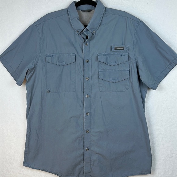 Eddie Bauer Men’s Short Sleeve Fishing Shirt Size TXL - Picture 1 of 10